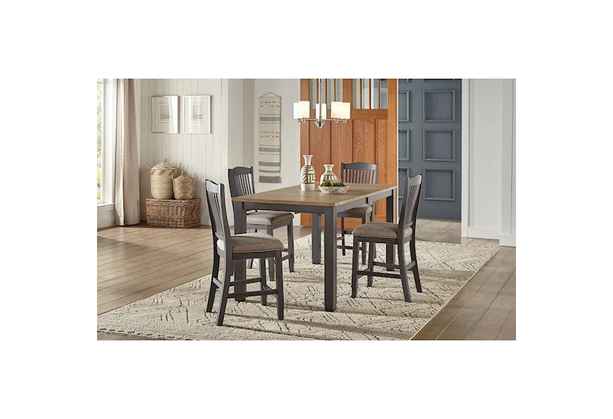 Port Townsend 5-Piece Gathering Height Table and Chair Set by AAmerica at Esprit Decor Home Furnishings